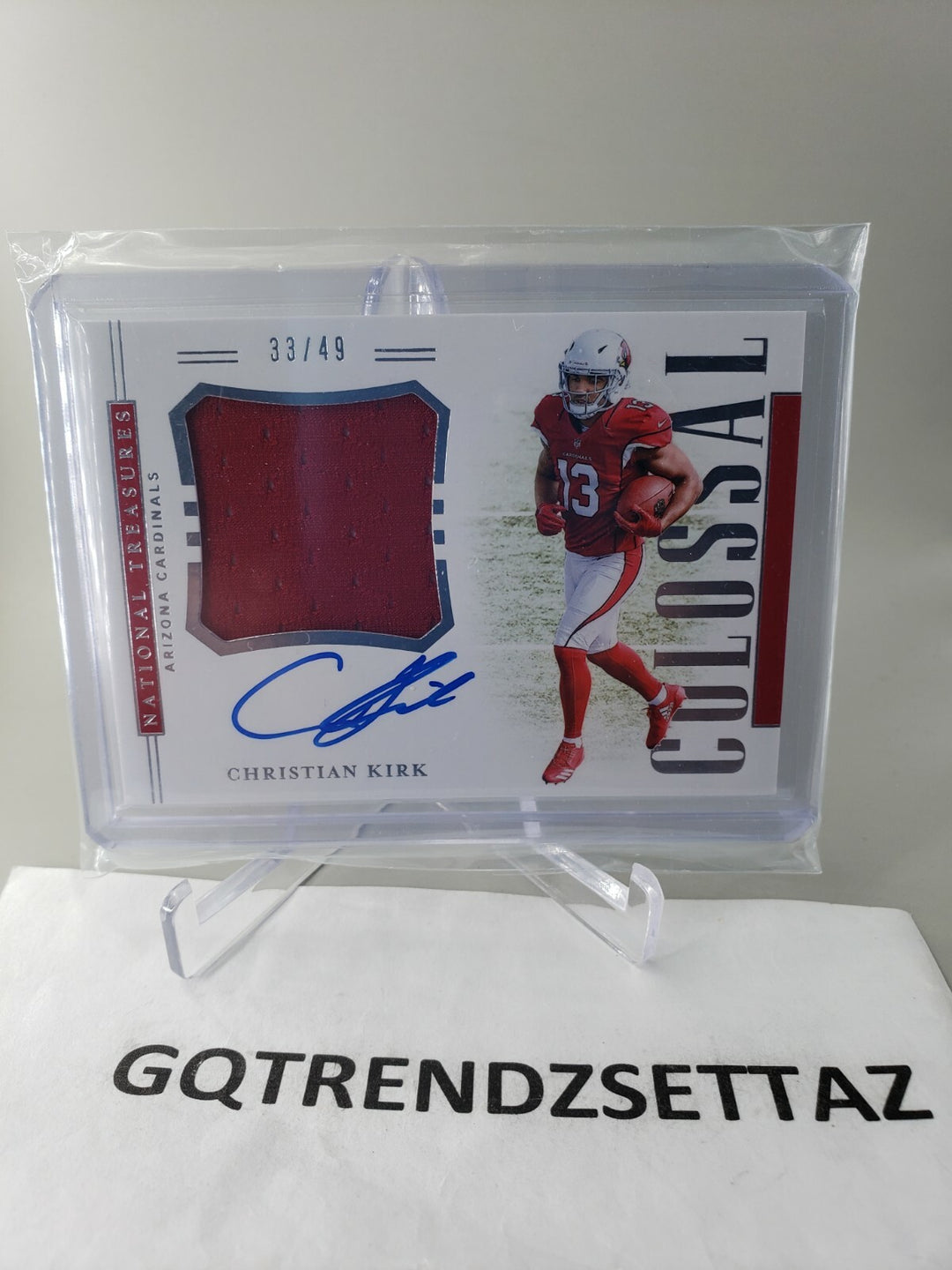 Christian Kirk 2018 National Treasures Colossal  RPA Rookie Patch Auto /49