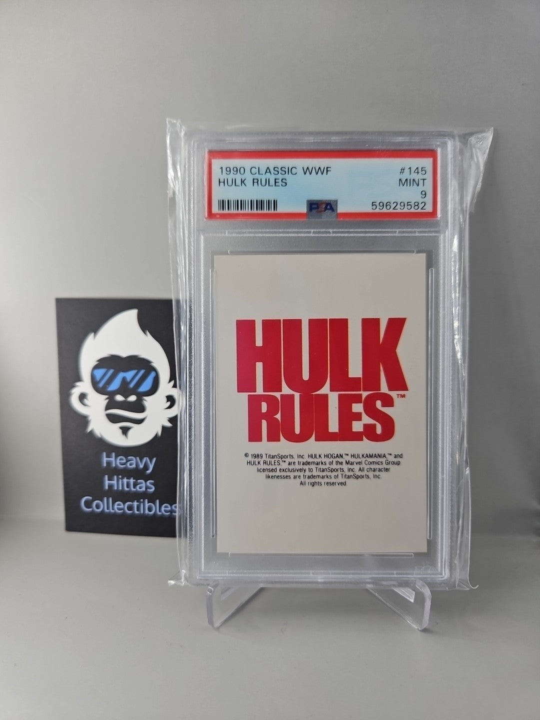 Hulk Hogan 1990 Classic WWF Hulk Hogan #145 Hulk Rules PSA 9