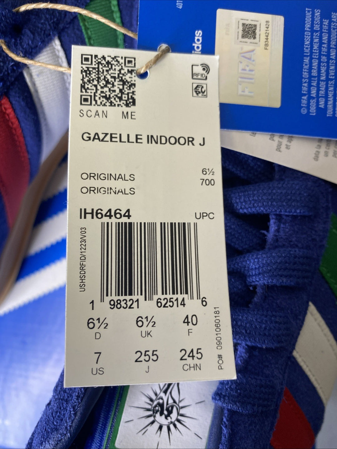 NEW Size 7 Men Adidas Gazelle Indoor FIFA World Cup 2026 Royal Blue Suede IH6464