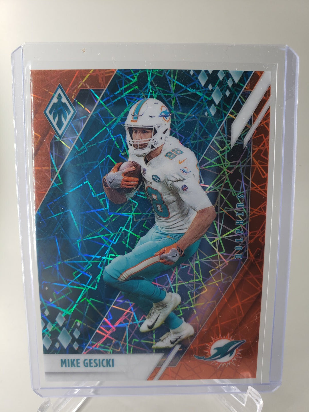 Mike Gesicki 2021 Panini Phoenix Football #78 Orange Parallel /99 Miami Dolphins