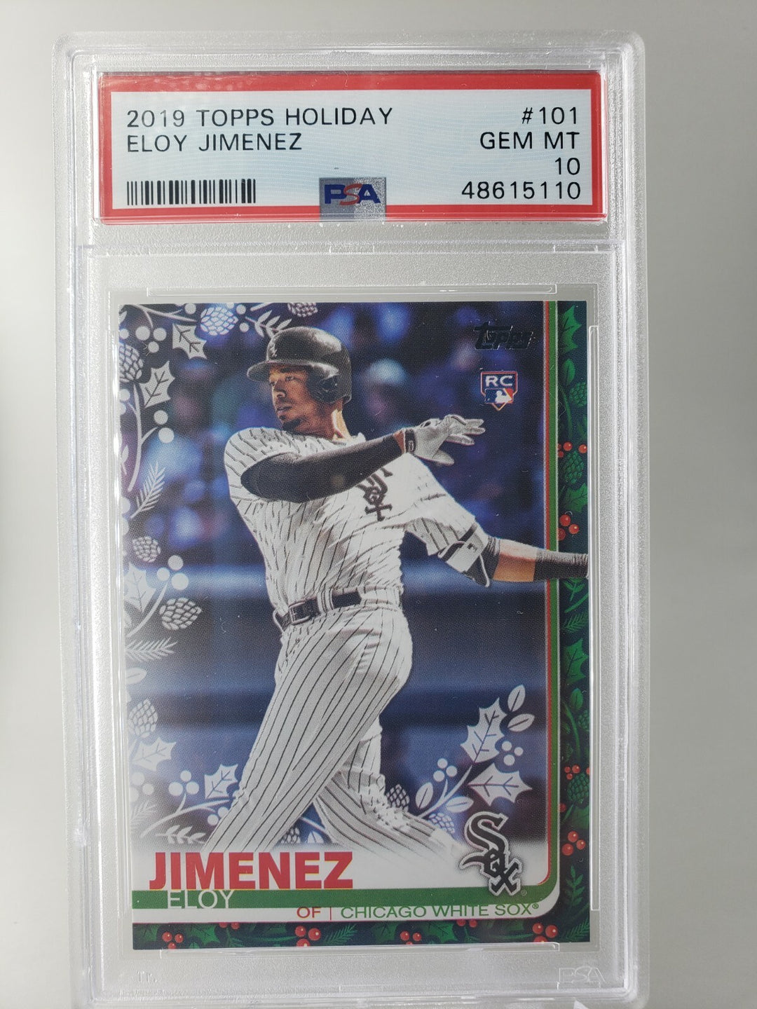 2019 Topps Holiday Eloy Jimenez PSA 10 GEM MINT Chicago White Sox POP 202