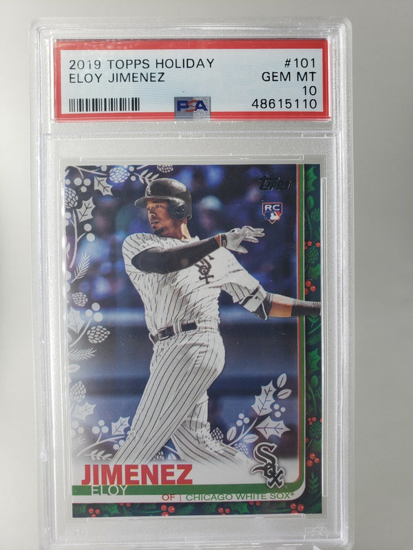 2019 Topps Holiday Eloy Jimenez PSA 10 GEM MINT Chicago White Sox POP 202