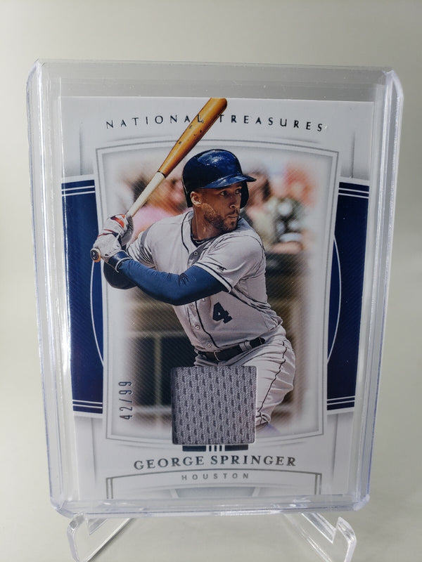 George Springer 2020 Panini National Treasures Jersey Relic /99 Houston