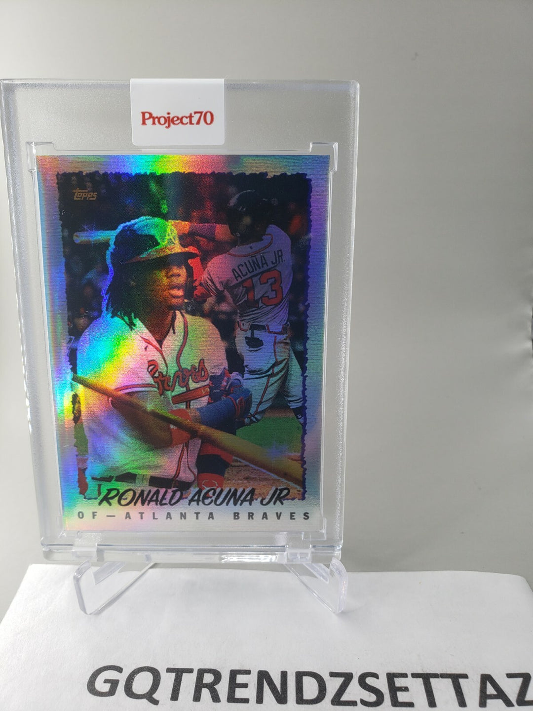 2021 Topps Project 70 #790 Ronald Acuna by Infinite Archives Rainbow Foil /70