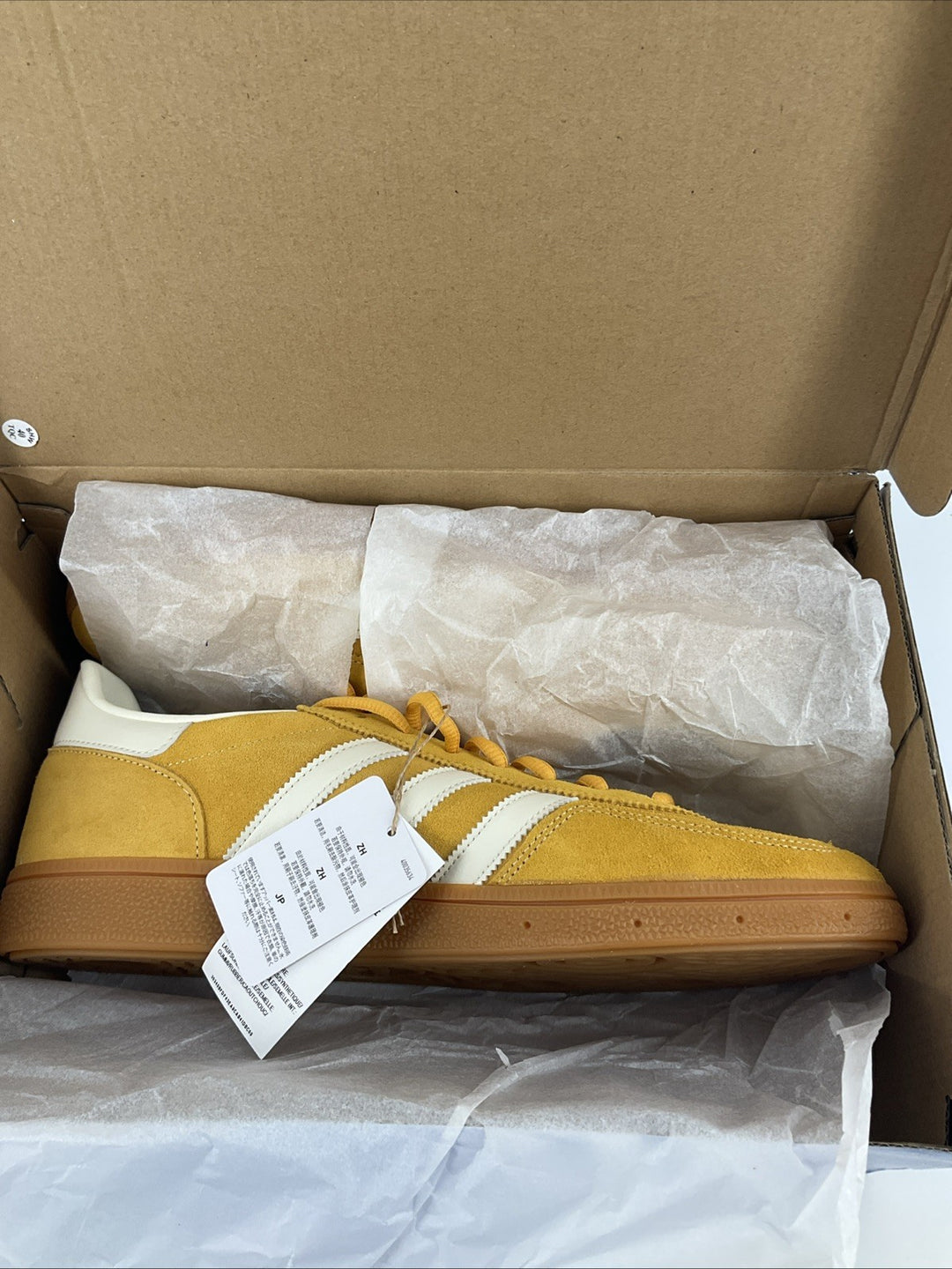 NEW Size 11.5 Mens Adidas Handball Spezial Yellow White Sneakers IF7088