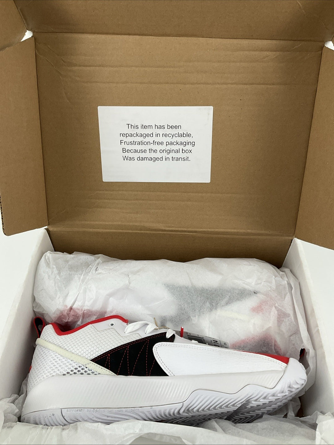 New Size 13 Men Adidas Dame Certified Red Black White GY8965