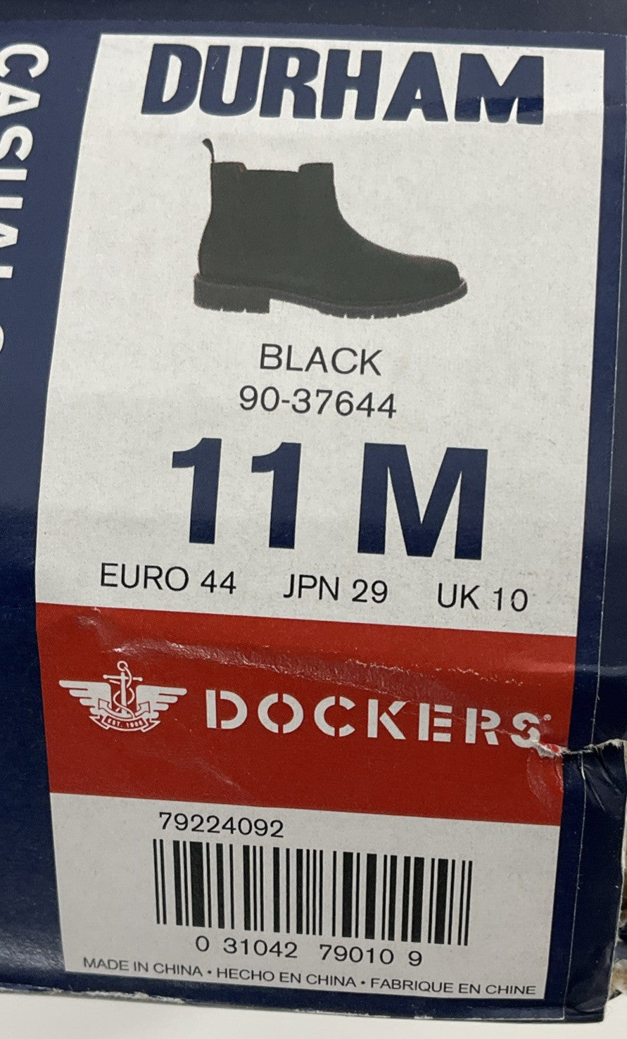 New Size 11 Men Dockers Durham in Black 90-37644