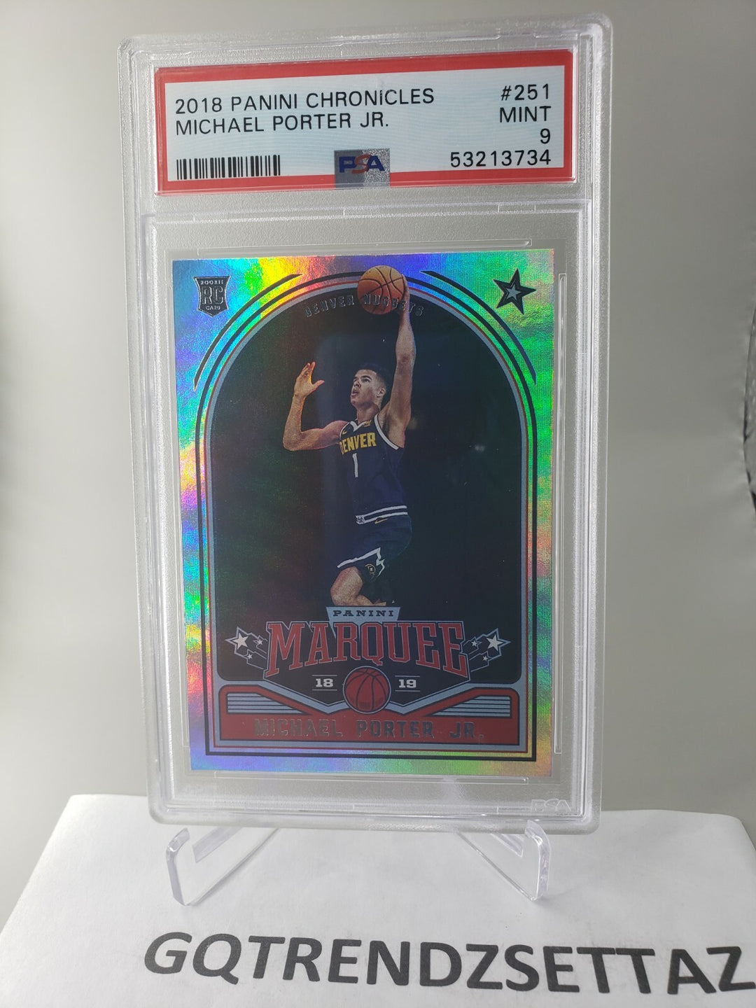 Michael Porter Jr 2018-19 Panini Chronicles Marquee Rookie RC PSA 9 Nuggets