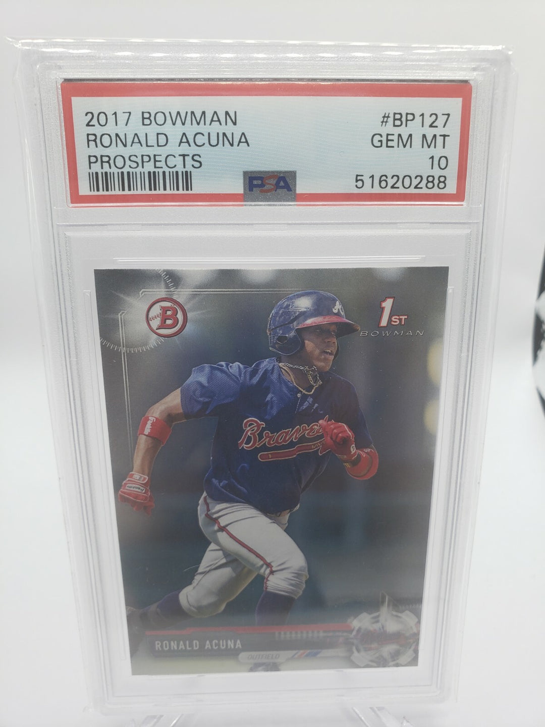 2017 Bowman Prospects Ronald Acuna Jr Rookie RC #BP127 PSA 10 1st Bowman 