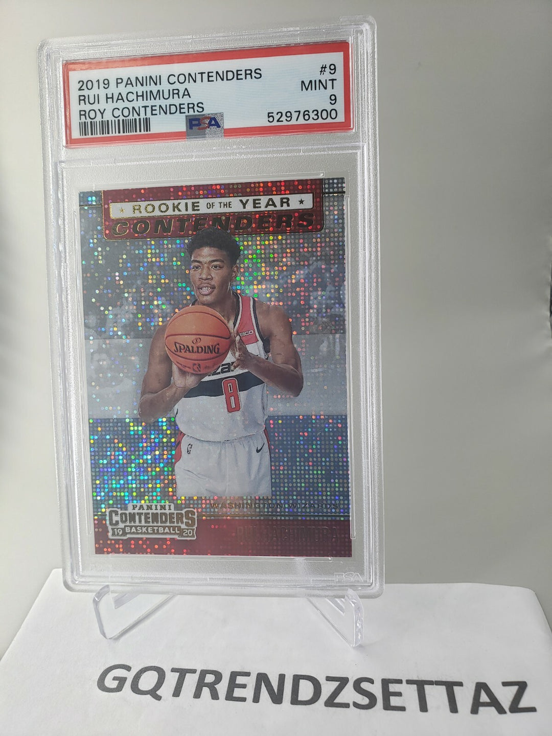 2019-20 RUI HACHIMURA RC PANINI CONTENDERS ROOKIE OF THE YEAR ROY RC PSA 9 MINT