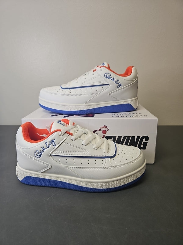 NEW Size 7 Men's Patrick Ewing  Orion Low White/Royal/Orange Shoes 1RBE005-132
