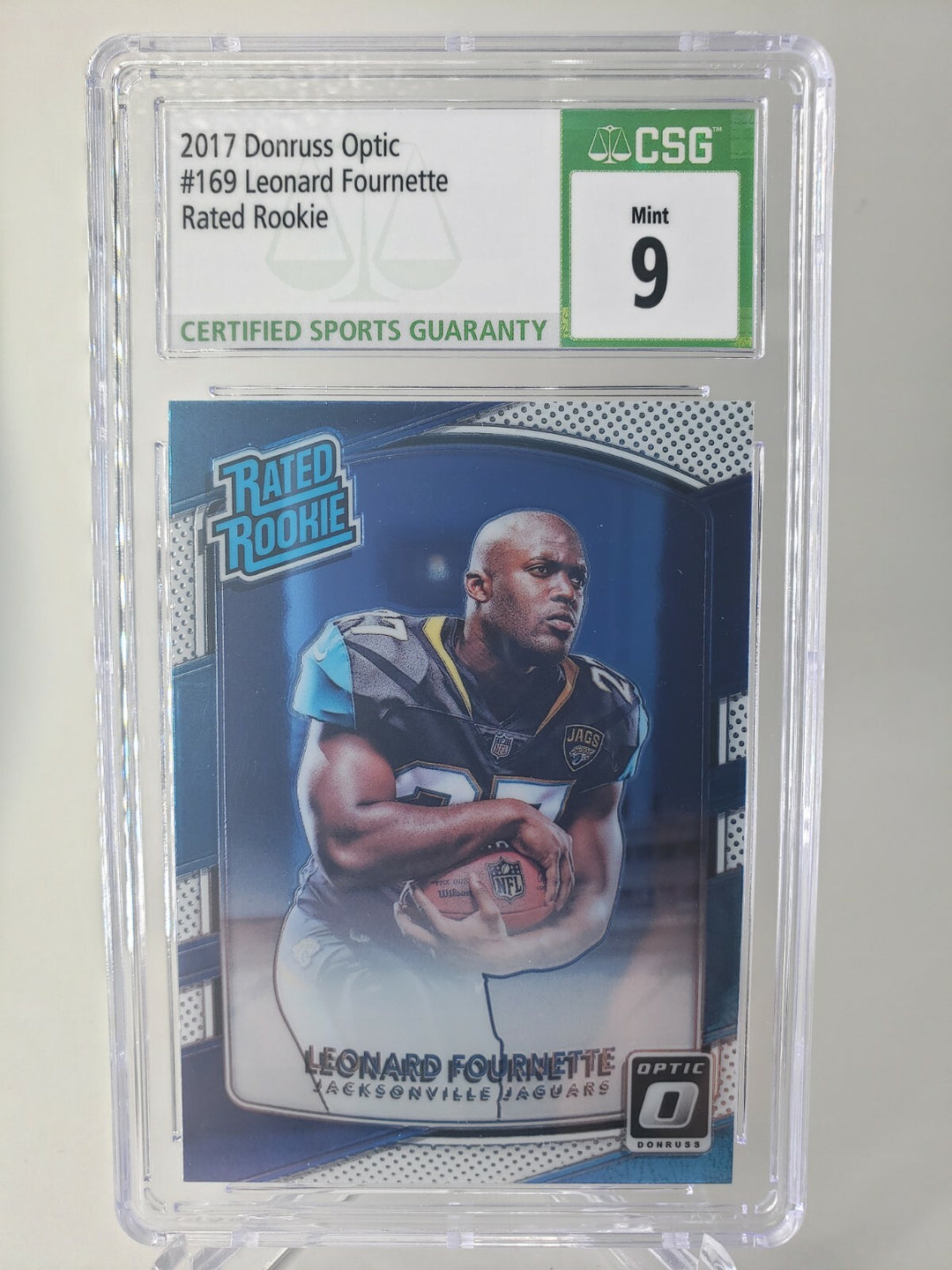 LEONARD FOURNETTE 2017 PANINI DONRUSS OPTIC #169 ROOKIE JAGUARS BUCCANEERS CSG 9