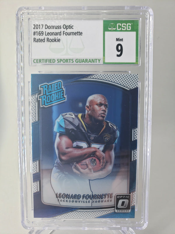 LEONARD FOURNETTE 2017 PANINI DONRUSS OPTIC #169 ROOKIE JAGUARS BUCCANEERS CSG 9