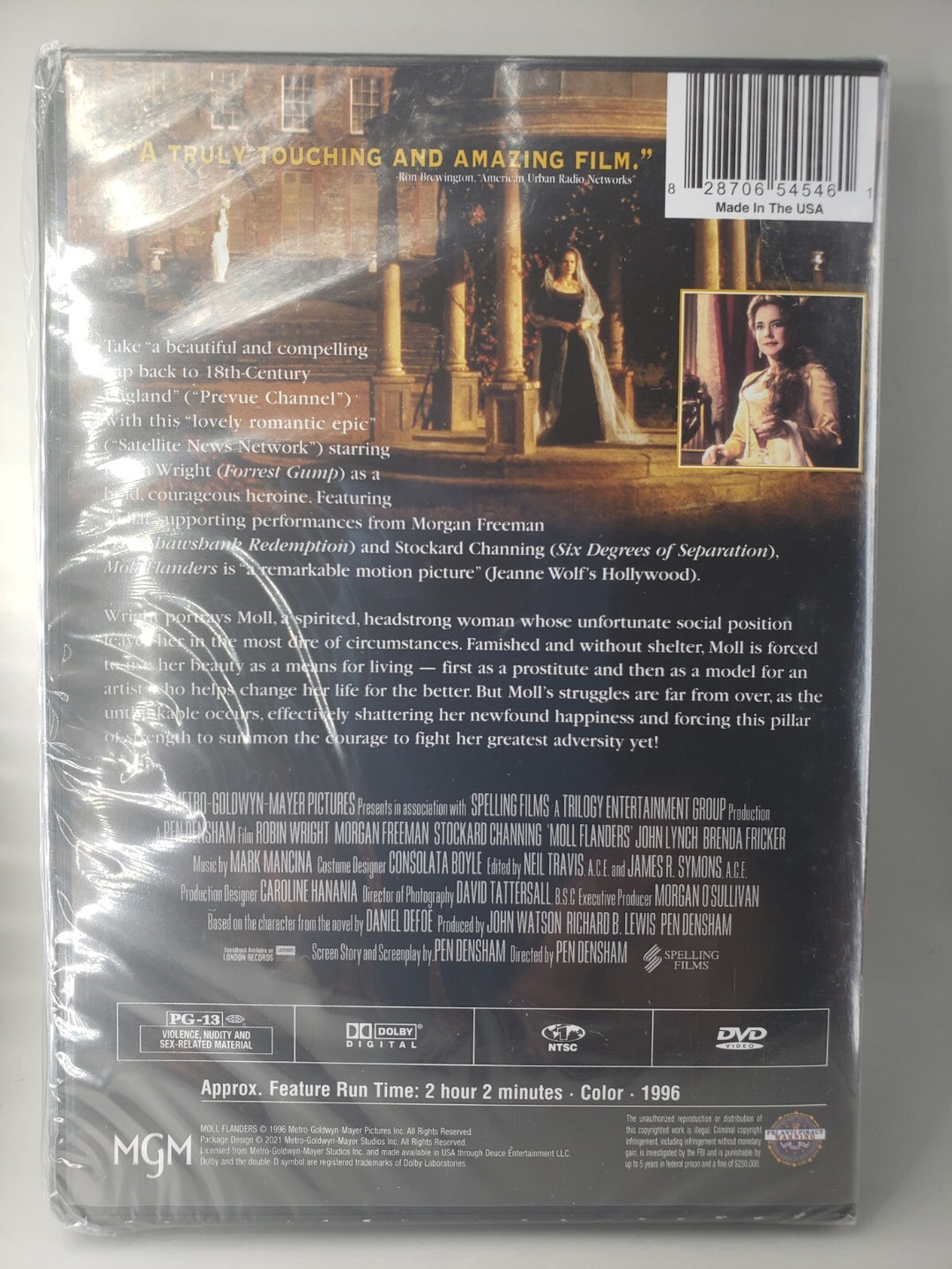 New Sealed Moll Flanders (DVD, 1996) Robin Wright, Morgan Freeman Free Shipping