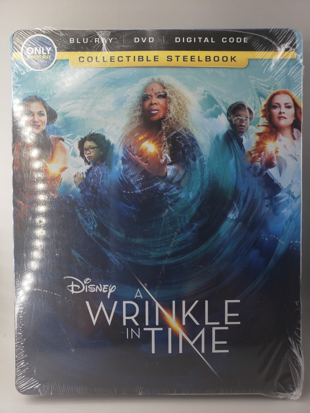 New Sealed Disney's A Wrinkle in Time(Blu-ray/DVD/Digital) Collectible Steelbook