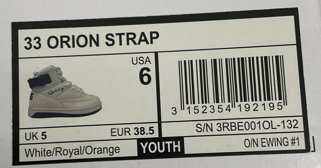 New Size 6 Men 33 Orion Strap Patrick Ewing Blue White 3RBE001OL-132