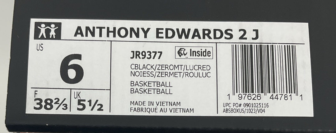New Size 6 Men Adidas Anthony Edward’s 2J JR9377
