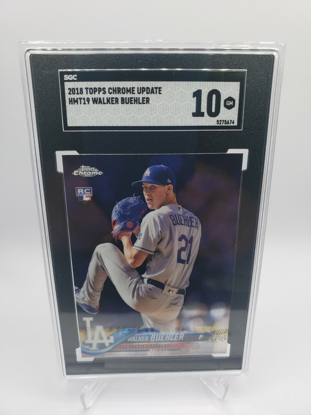 2018 Topps Chrome Update #HMT19 Walker Buehler RC Rookie Card SGC 10 Gem Mint