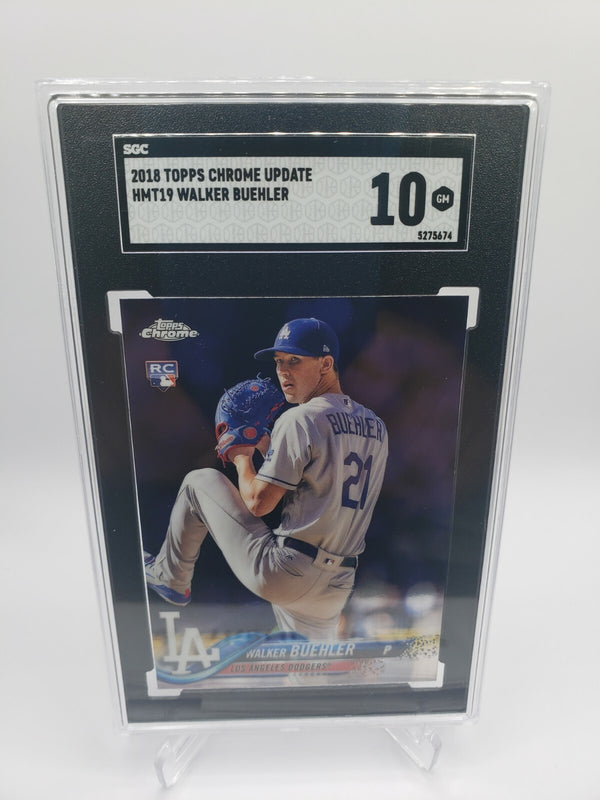 2018 Topps Chrome Update #HMT19 Walker Buehler RC Rookie Card SGC 10 Gem Mint