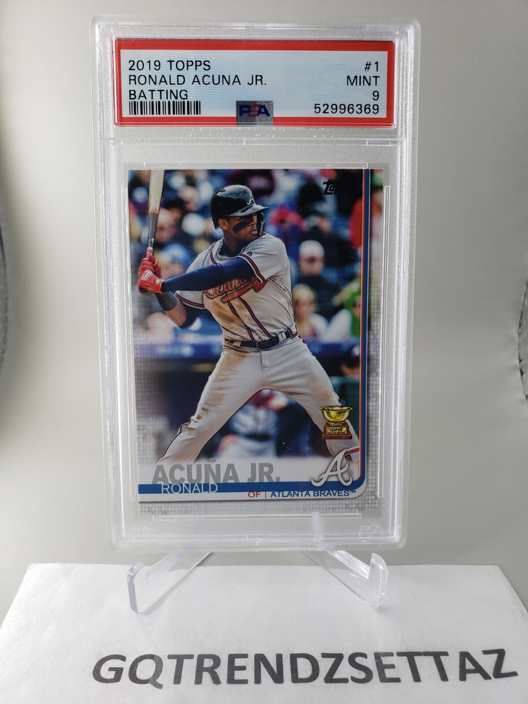 Ronald Acuña Jr. 2019 Topps Series 1 Batting PSA 9 #1 Atlanta Braves Second Year