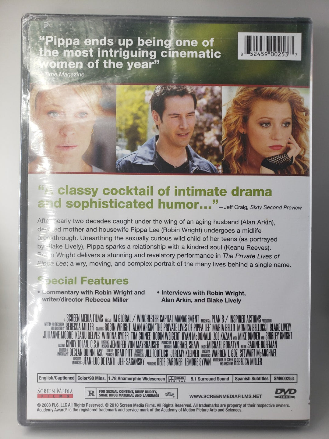 New Sealed The Private Lives of Pippa Lee (DVD,2010,Widescreen) Free Shipping