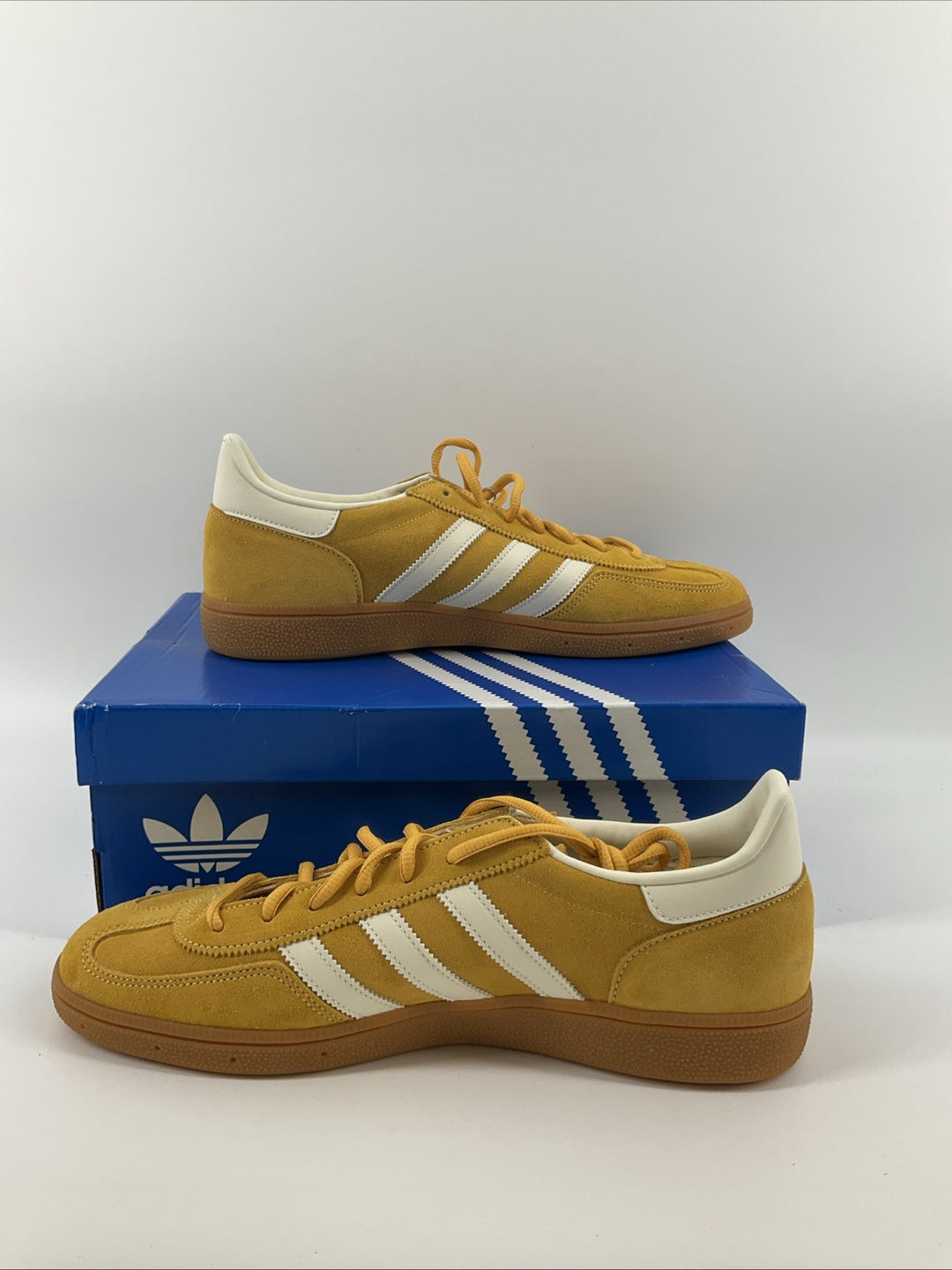 NEW Size 11.5 Mens Adidas Handball Spezial Yellow White Sneakers IF7088