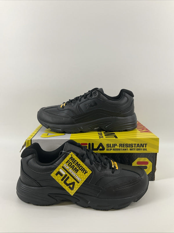 New Size 11.5 Men's Fila Memory Workshift SR Black 1SG30002-001