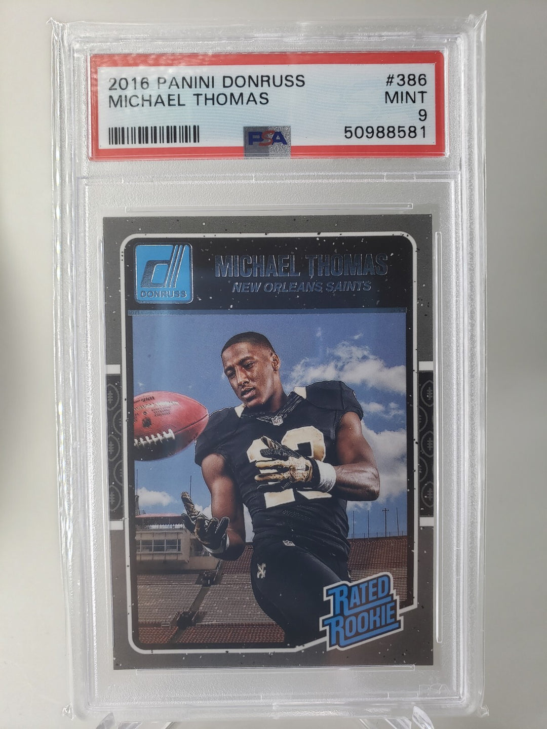 2016 Panini Donruss Optic Michael Thomas #186 Rookie Card RC PSA 9 Mint Saints