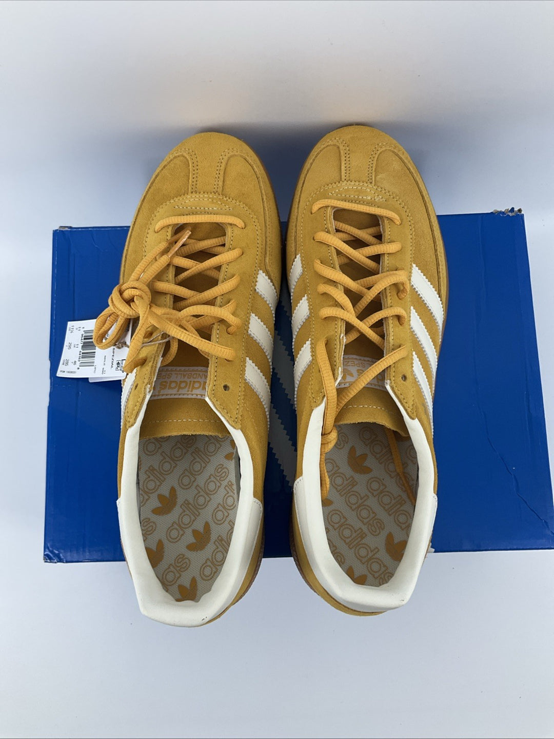 NEW Size 11.5 Mens Adidas Handball Spezial Yellow White Sneakers IF7088