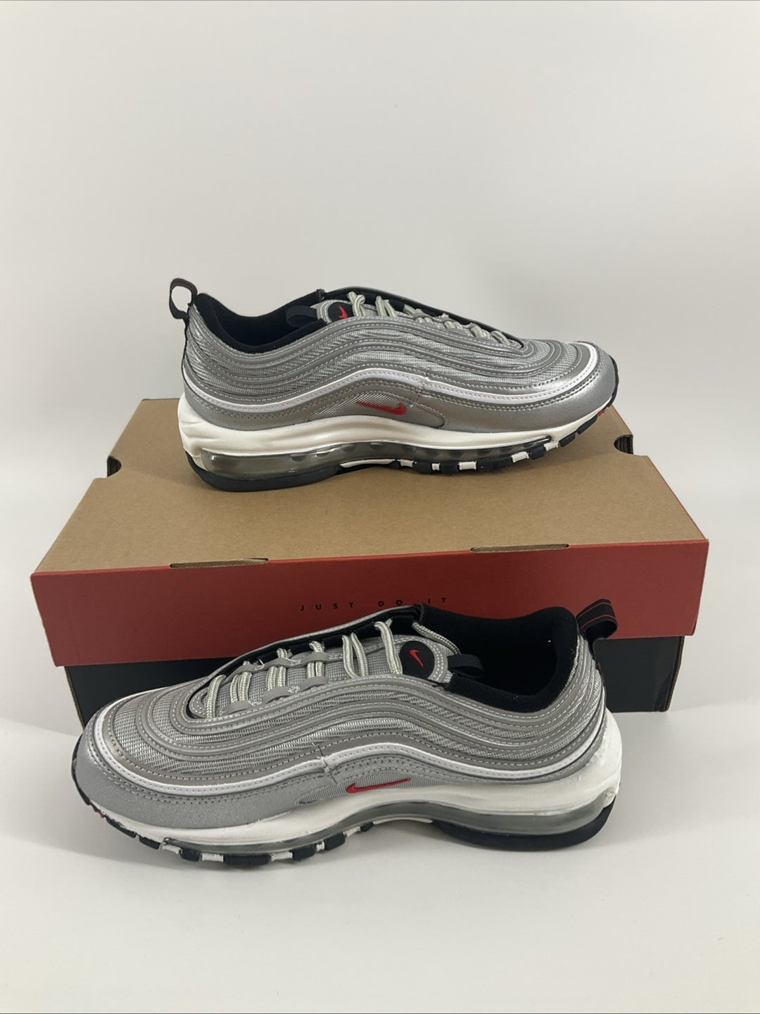 Used Size 8.5 Womens Nike Air Max 97 OG AM97 OG  Silver DQ9131-002