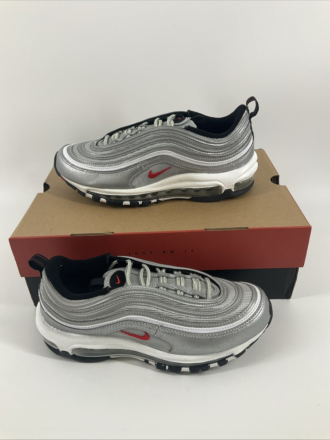 Used Size 8.5 Womens Nike Air Max 97 OG AM97 OG  Silver DQ9131-002