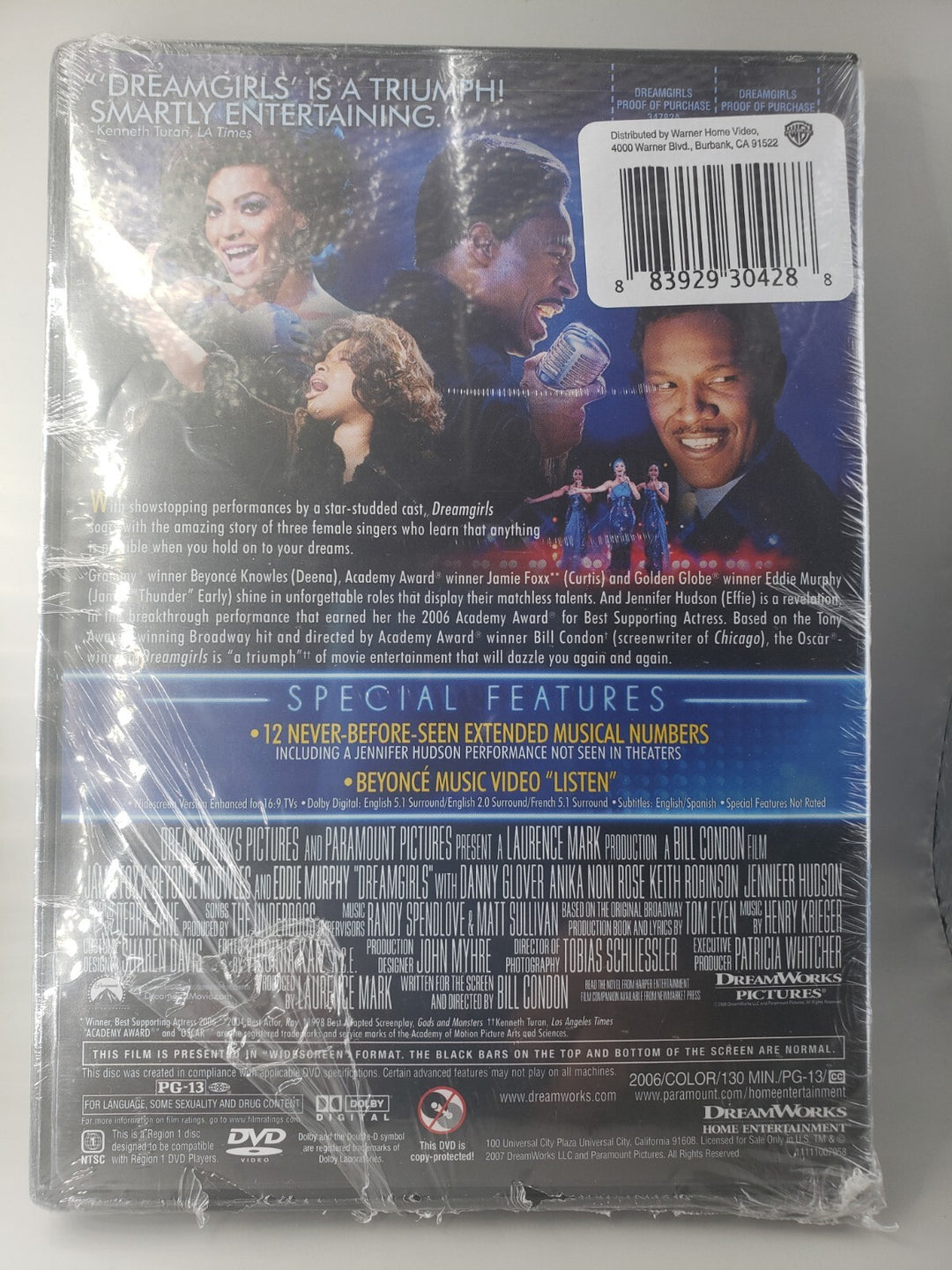 New Sealed Dreamgirls Beyonce DVD Free Shipping