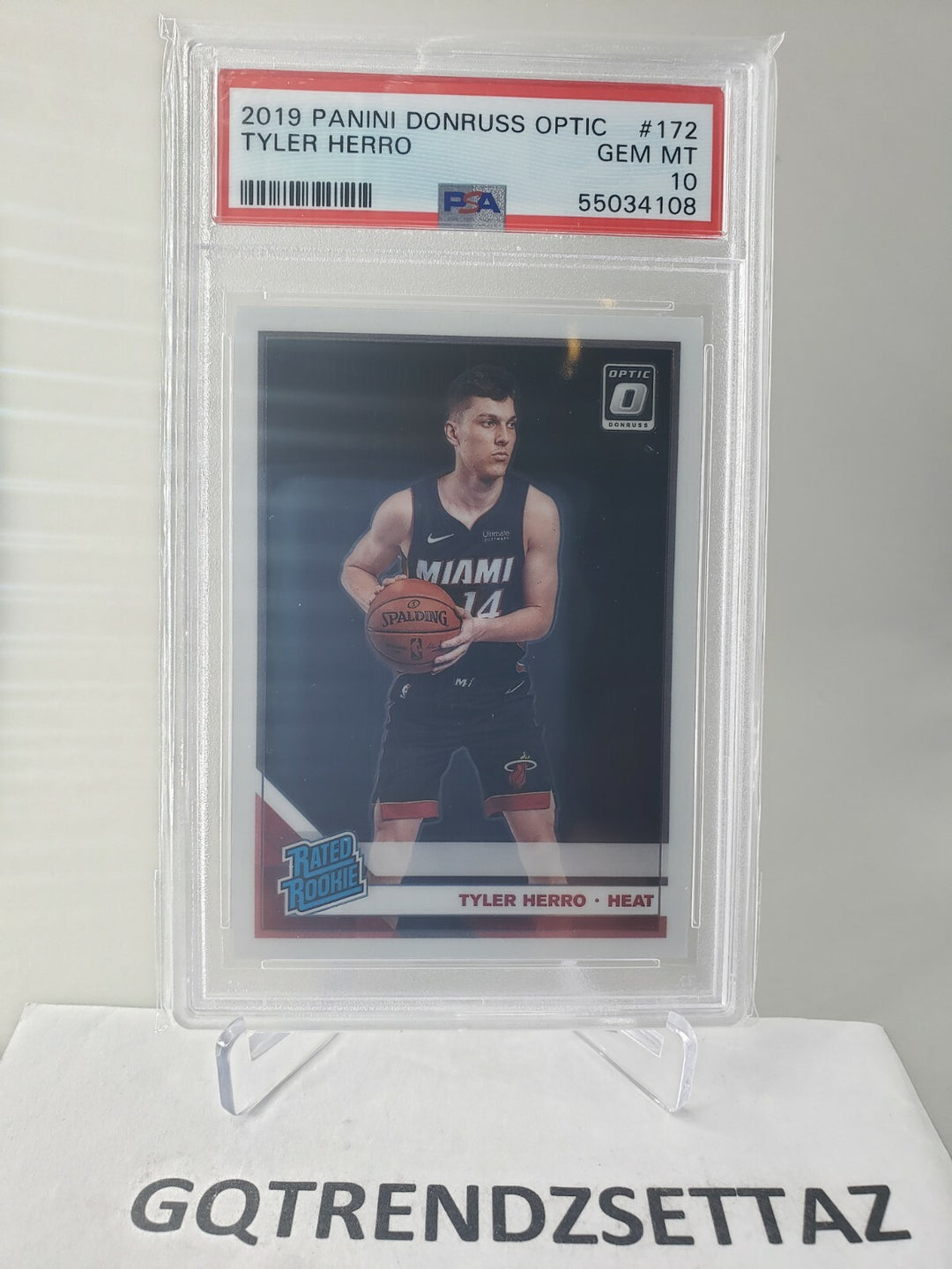 Tyler Herro 2019 Panini Donruss Optic #172 RR Rated Rookie RC PSA 10 GEM Heat
