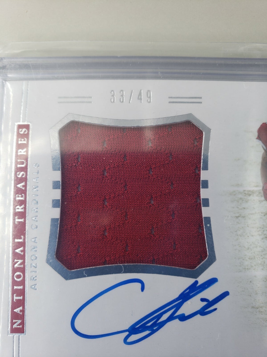 Christian Kirk 2018 National Treasures Colossal  RPA Rookie Patch Auto /49