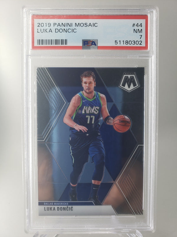 2019 Panini Mosaic Luka Doncic PSA 7 NM #44 Dallas Mavericks