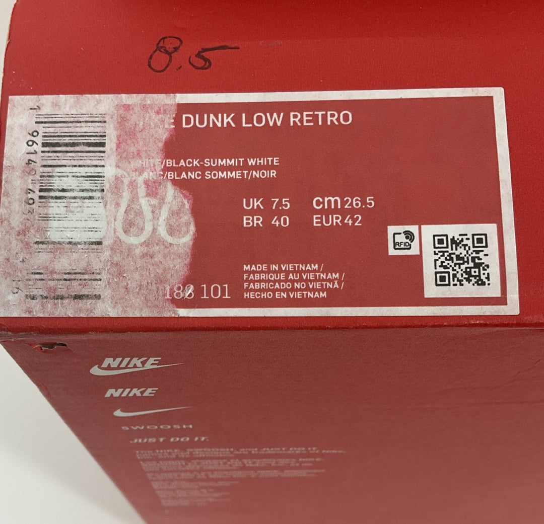 New Size 8.5 Mens Nike Dunk Low Retro Reverse Panda DJ6188-101