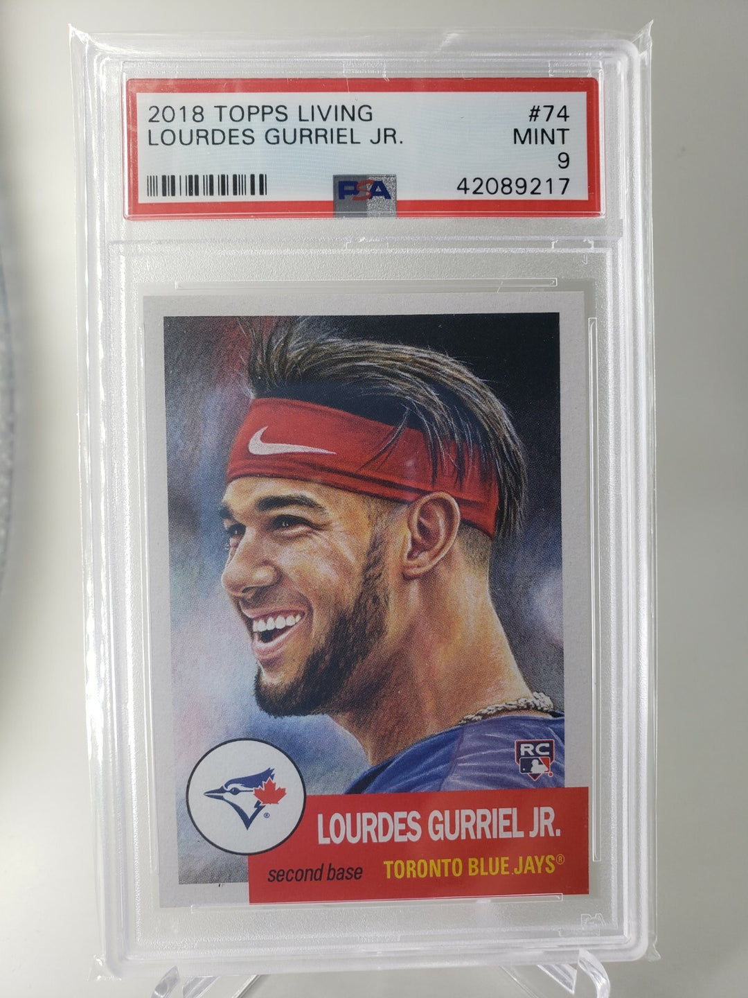 Lourdes Gurriel Jr. 2018 Topps Living Set #74 RC Rookie PSA 9 Mint SP Card