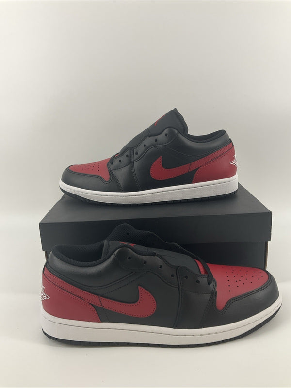 New Size 10.5 Men's Air Jordan 1 Low Red Black White 553558-067