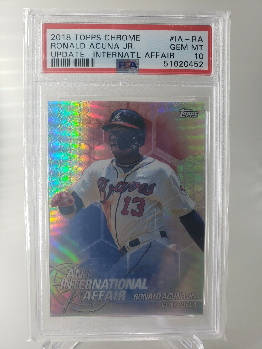  Ronald Acuna Jr 2018 Topps Chrome Update International Affair Gem Mint Rookie