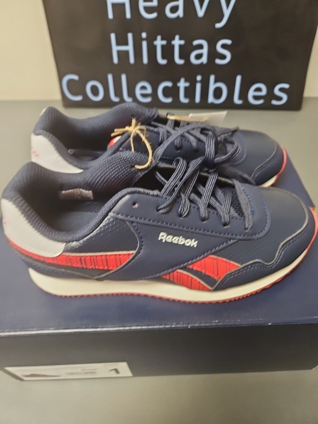 Brand New Size 1 Kids Reebok Royal CL Jog 3.0 (Navy/Red/White) Shoes