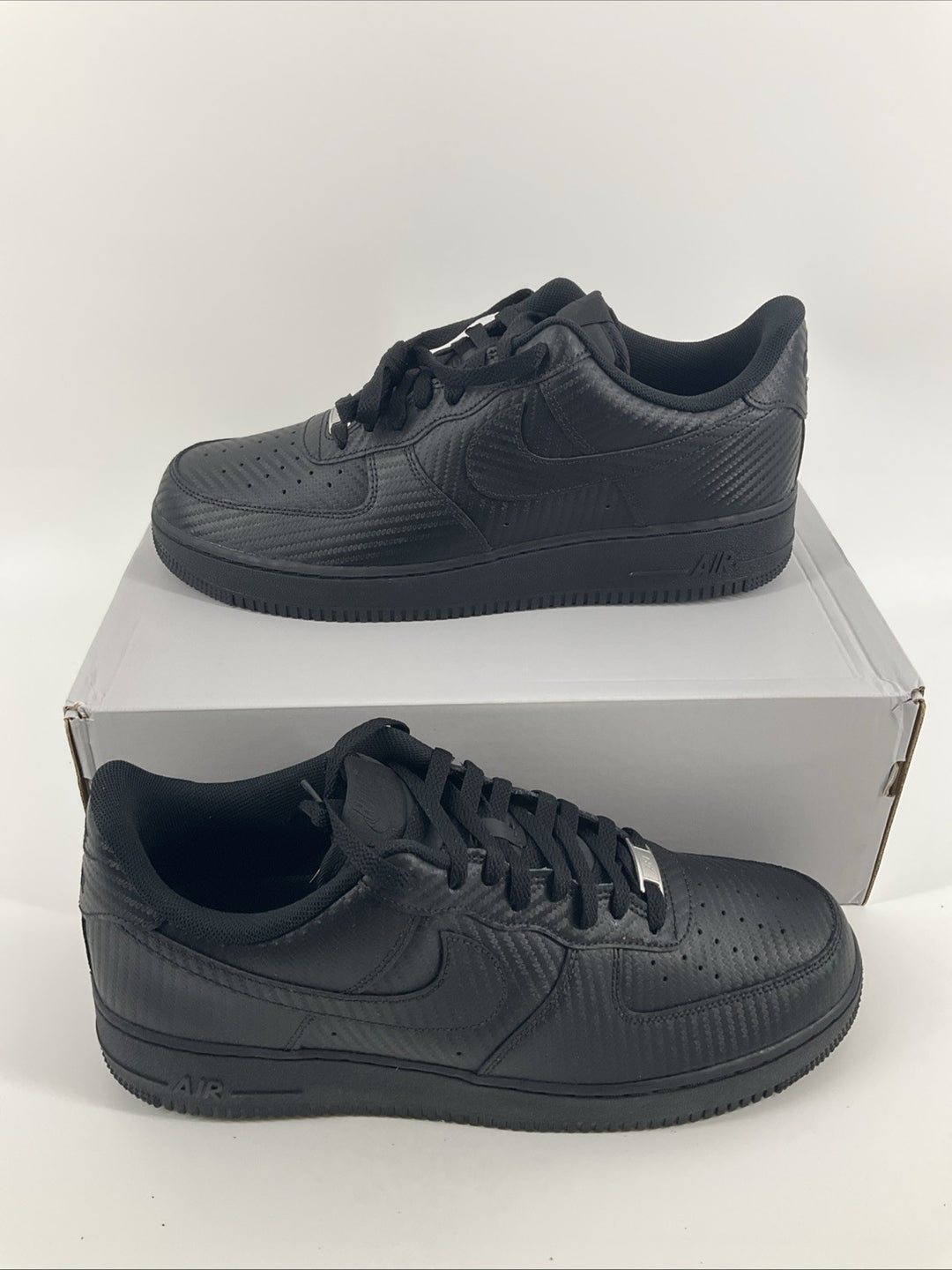 New Size 12 Men Nike Air Force 1 '07 Low  Black Carbon Fiber HF2886-001