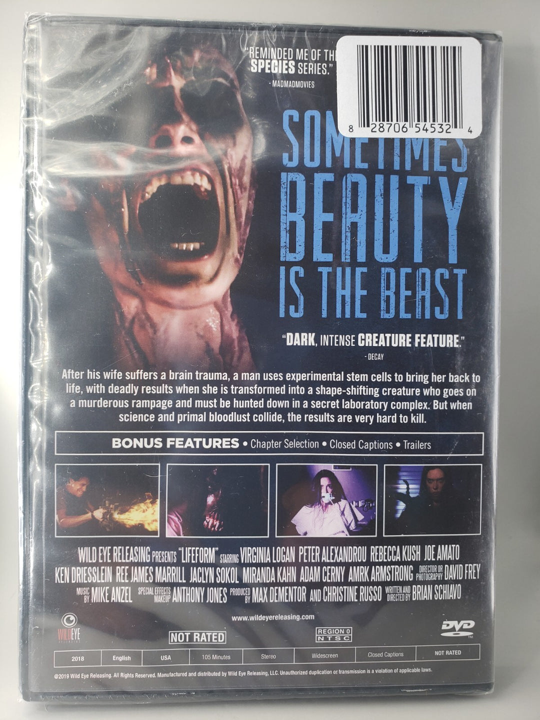 New Sealed LIifeForm A Monster Is Born DVD Horror Free Shipping