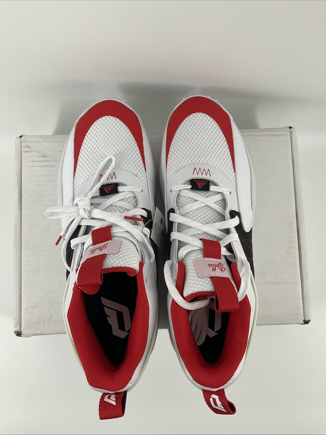 New Size 13 Men Adidas Dame Certified Red Black White GY8965