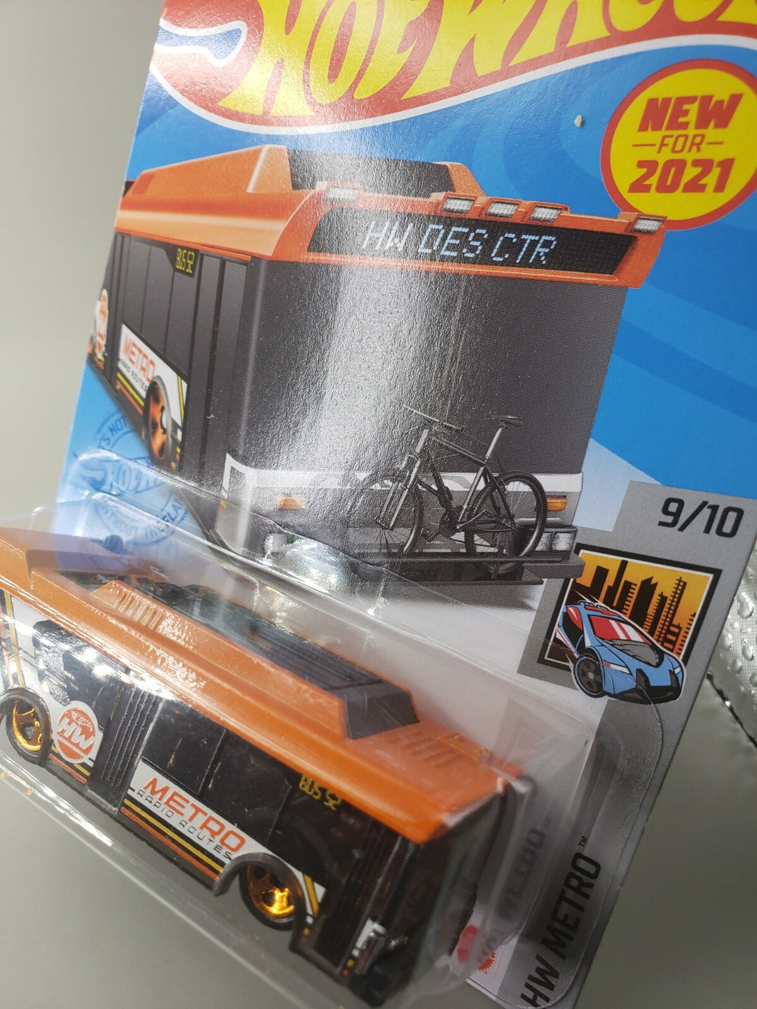 NEW 2021 Hot Wheels Ain't Fare Black Orange #155 155/250 HW Metro 9/10 Bus