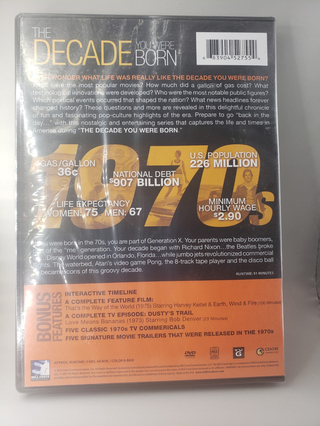 New Sealed The Decade You Were Born: The 70s (DVD,2012) Free Shipping