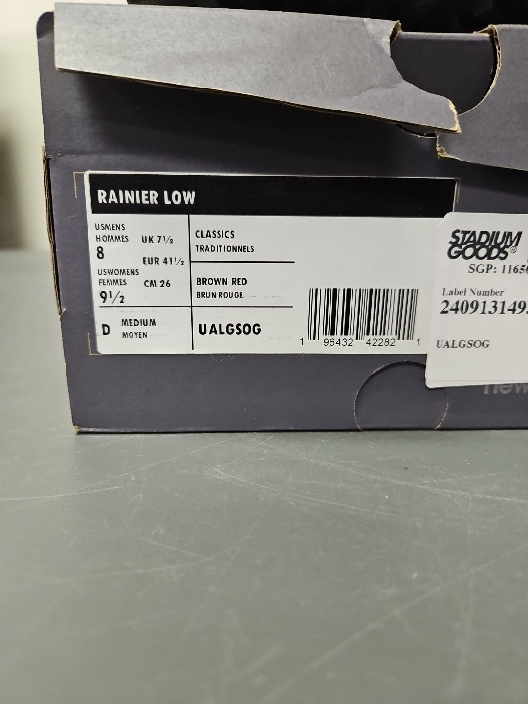 New Size 8 Men 9.5 Women New Balance Rainier Low - UALGSOG  Shoes Brown Red