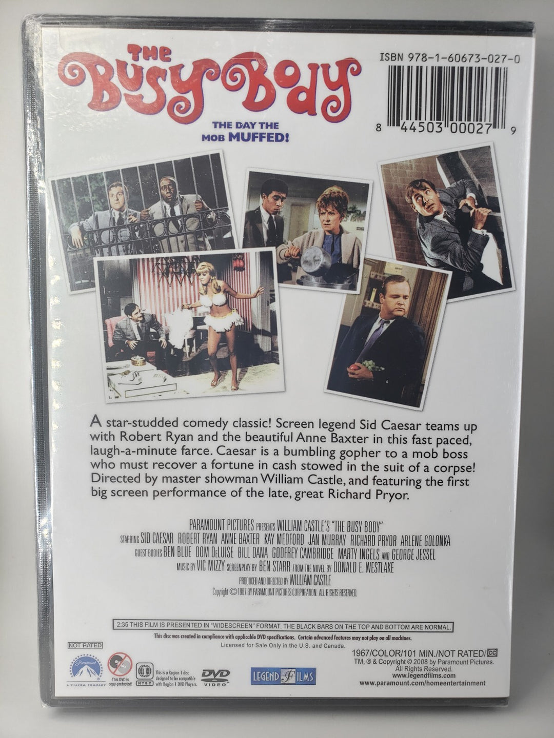 New Sealed The Busy Body (DVD, 2008) Richard Pryor Sid Caesar