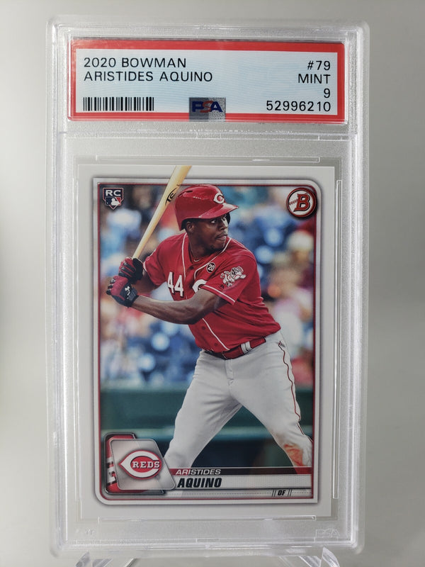 2020 Bowman Aristides Aquino #79 ROOKIE PSA 9 Cincinnati Reds Mint 