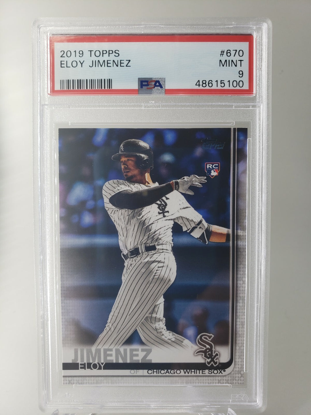  Eloy Jimenez 2019 Topps Series 2 #670 RC PSA Mint 9 Chicago White Sox Rookie