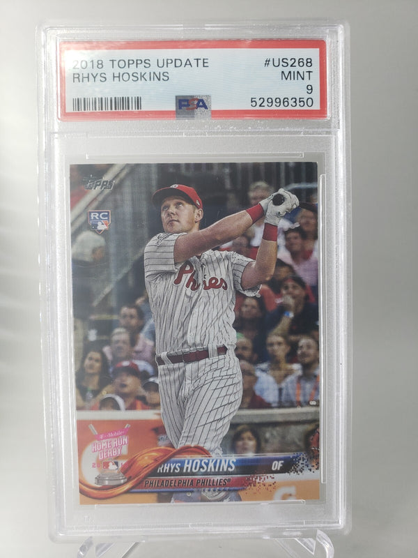Rhys Hoskins 2018 Topps Update Rookie Card HR Derby #US268 PSA 9 Mint Phillies